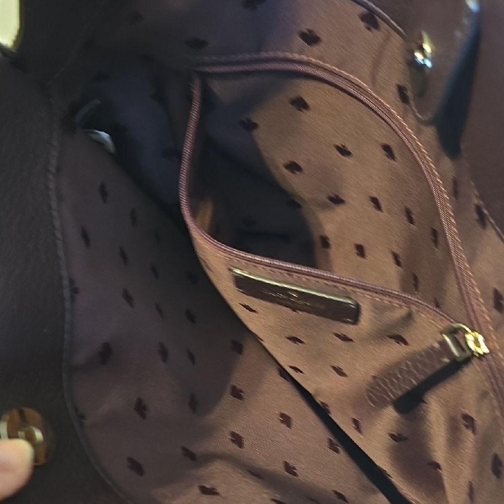 Kate Spade Dark Plum Wine Leather Shoulder Bag - Picture 3 of 9